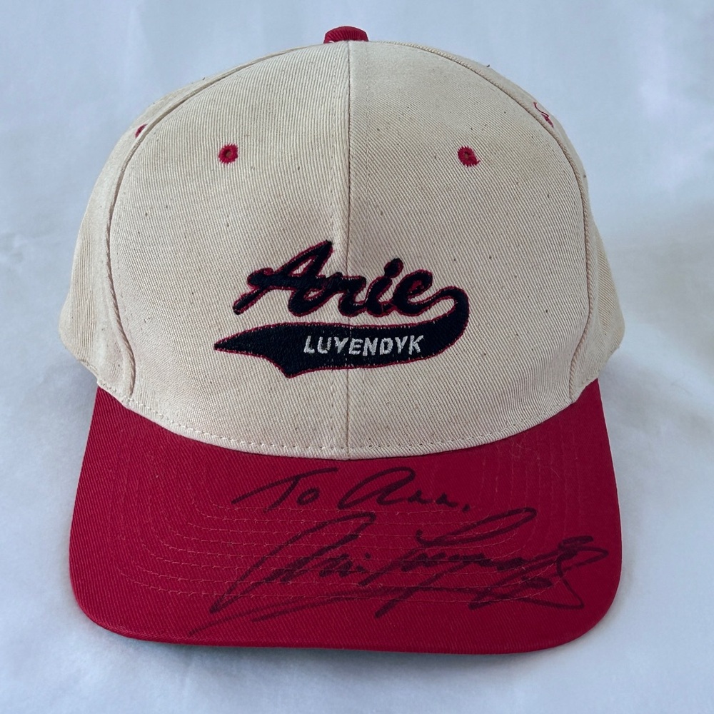 Vintage Signed Arie Luyendyk Trucker Hat 1990’s Indy 500  Racing Legend SnapBack